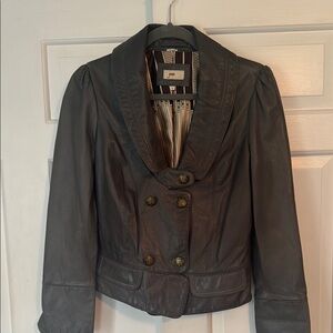 June vintage Gray leather jacket